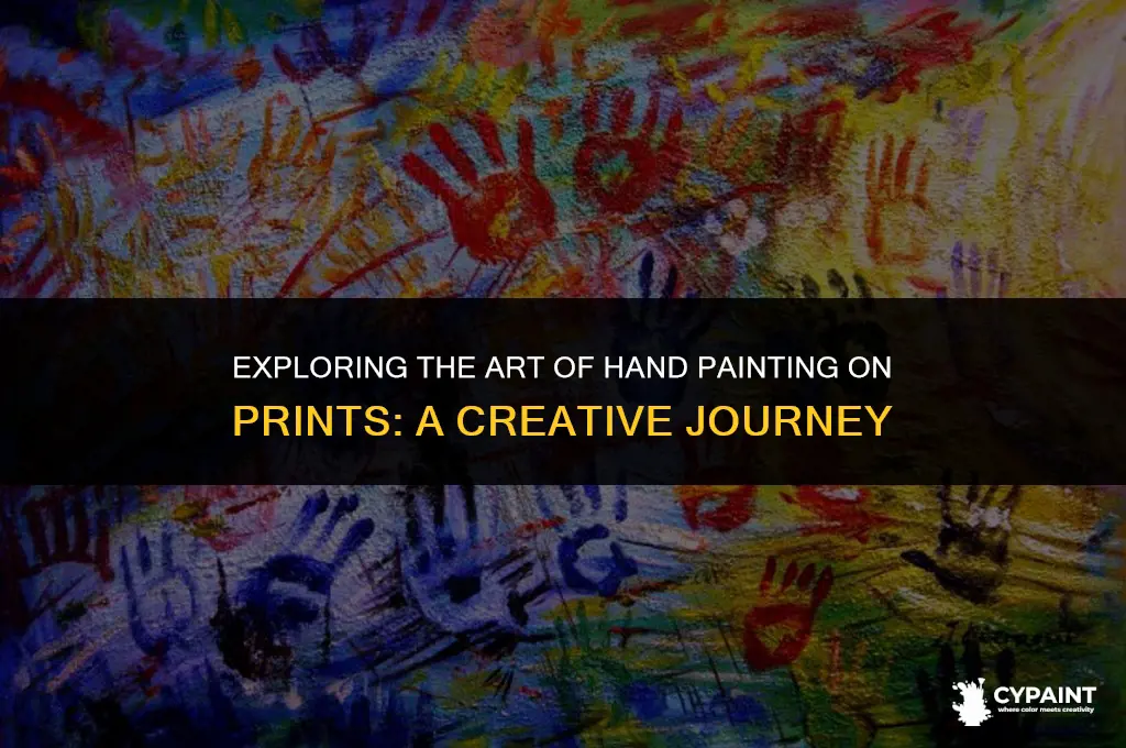 what is the term for hand painting on a print