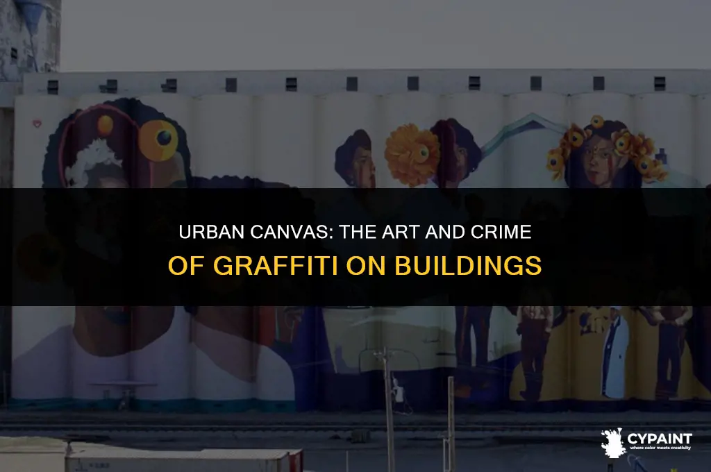 what is the term for painting graffiti on a building