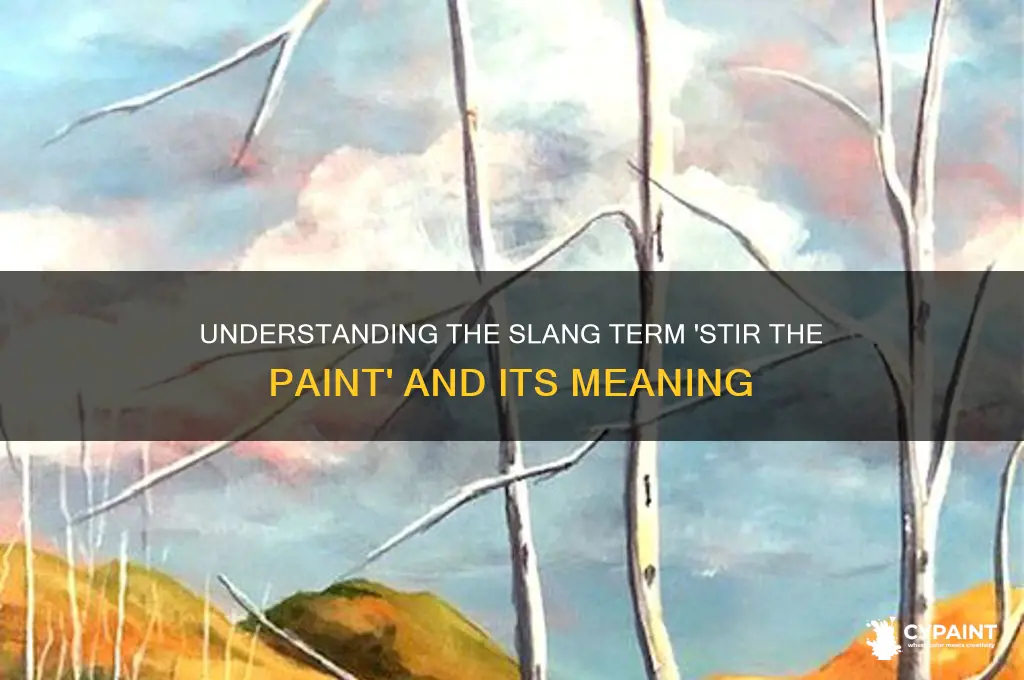 what is the term stir the paint mean