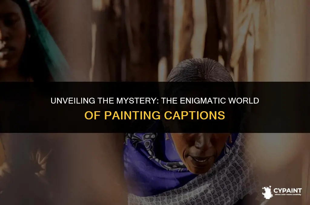 what is the text next to a painting ca ed