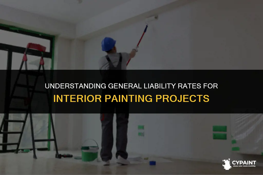 what is the the general liability rate for interior painting