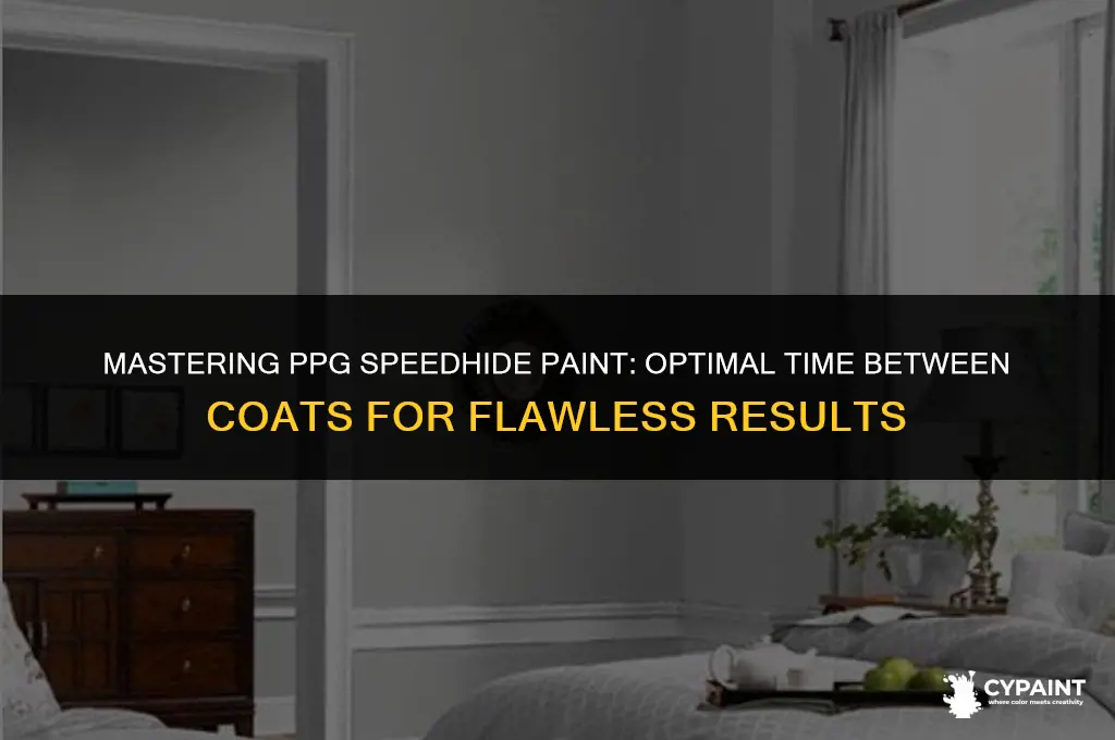 what is the time between coats on ppg speedhide paint