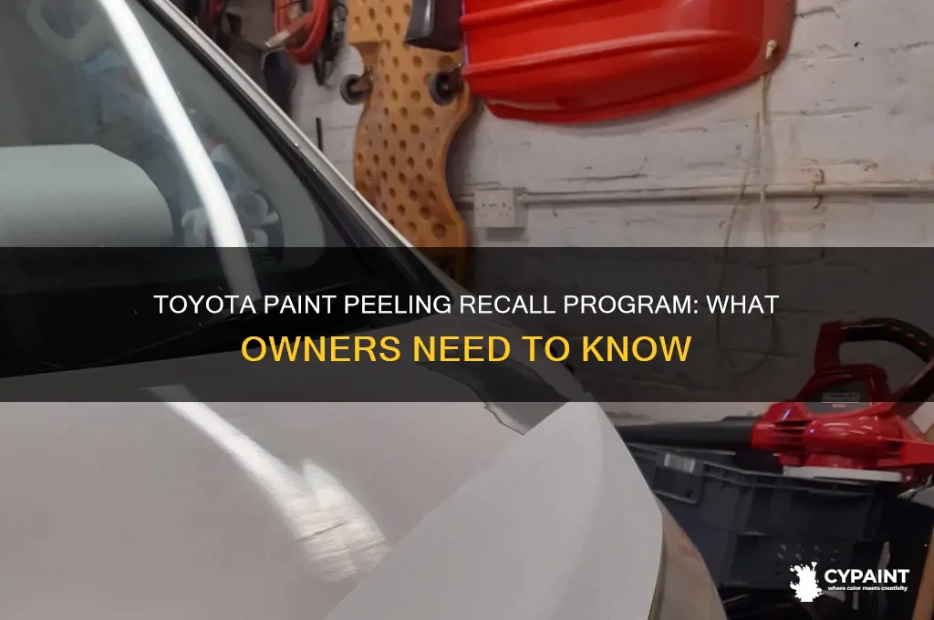 what is the toyota paint peeling recall program