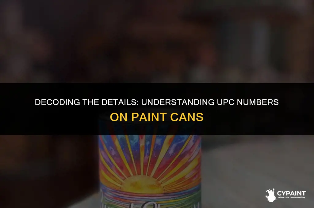 what is the upc number on a can of paint