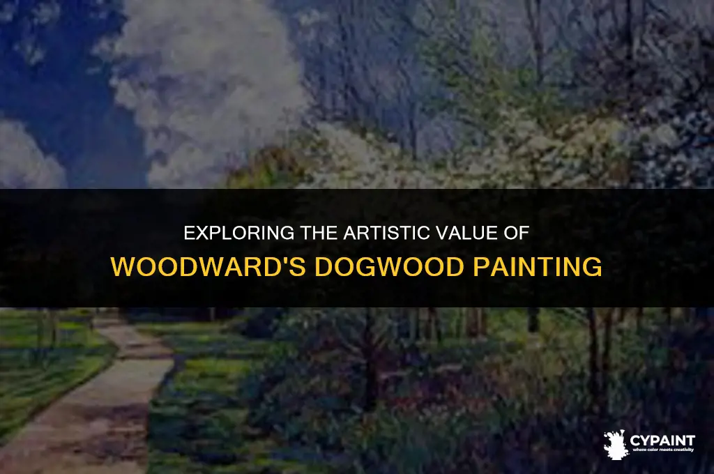 what is the value of a painting dogwood by woodward