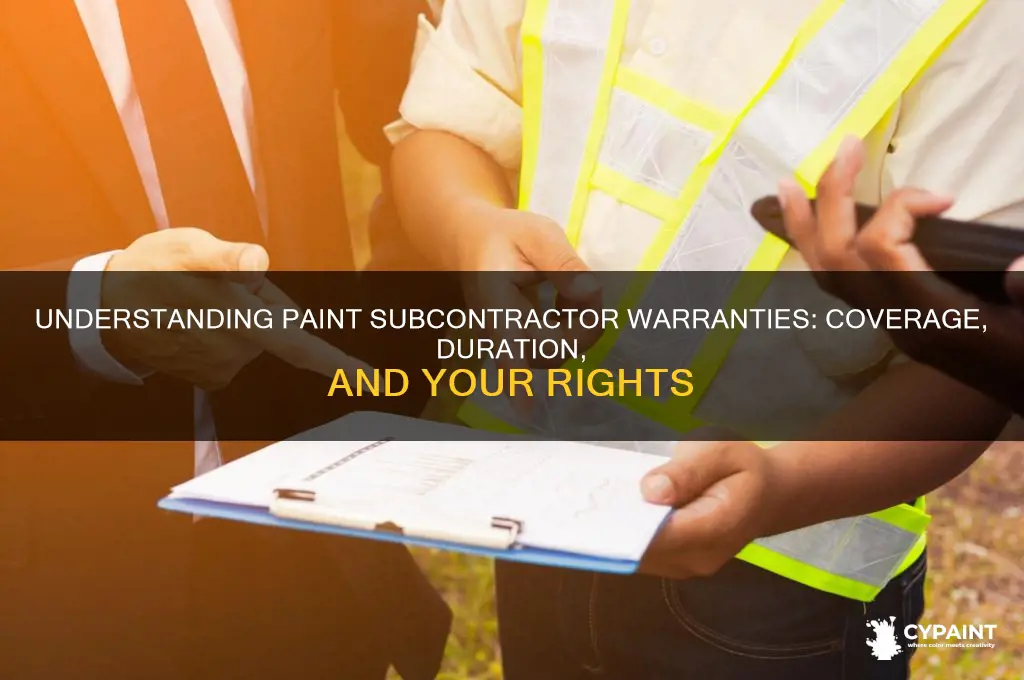 what is the warranty the paint subcontractor provides