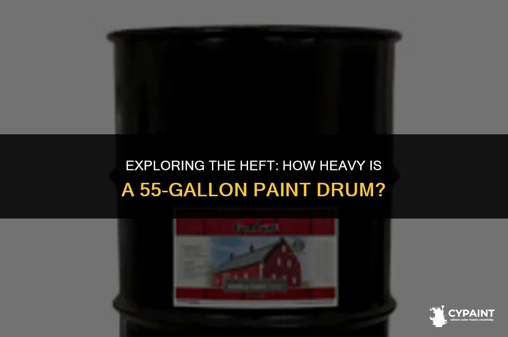 what is the weight of a 55 gallon of paint