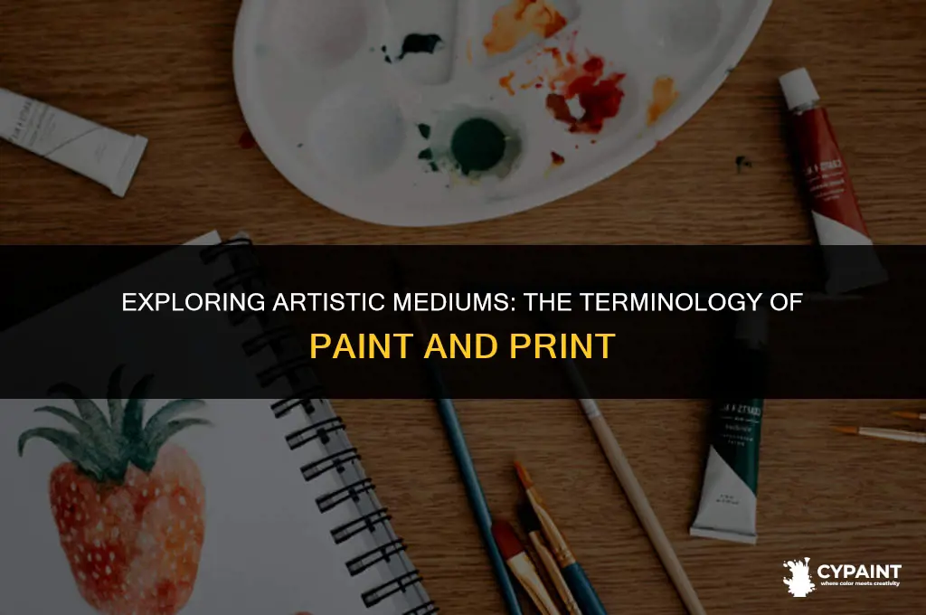 what is the word for paint or print in art