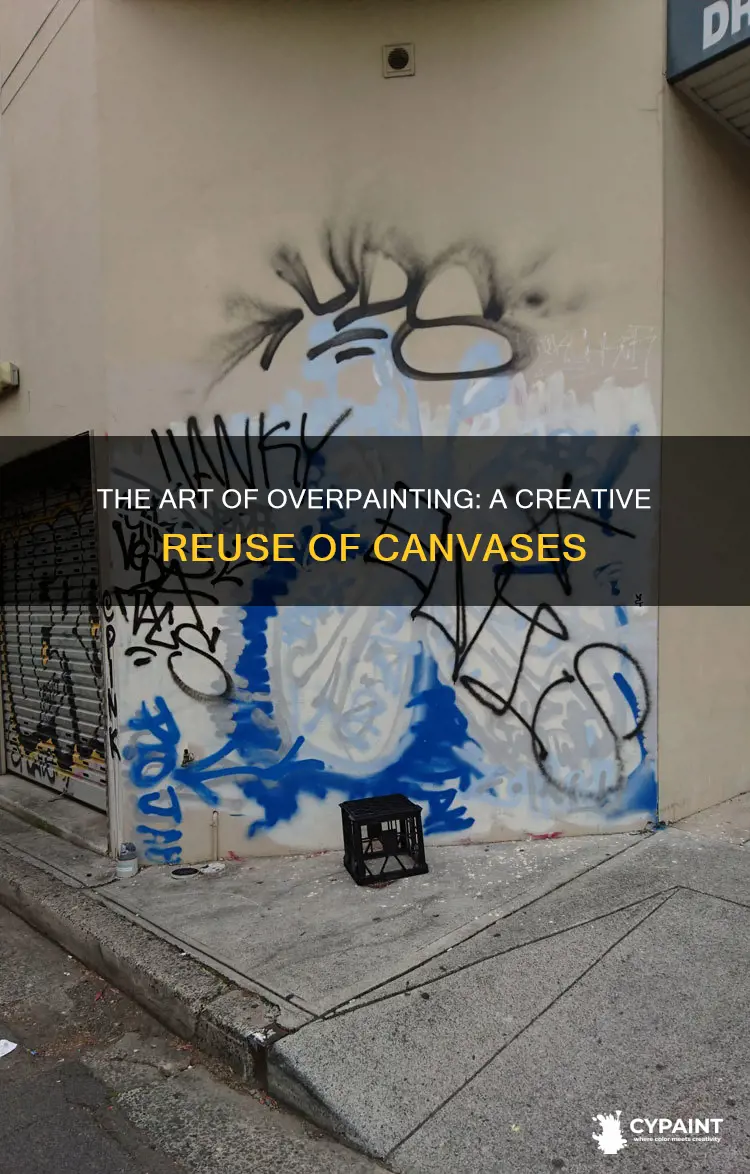 what is the word for painting over another painting