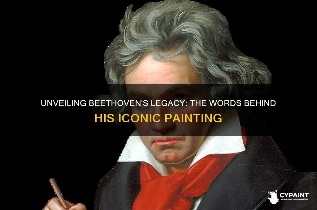 what is the words on beethoven famous painting