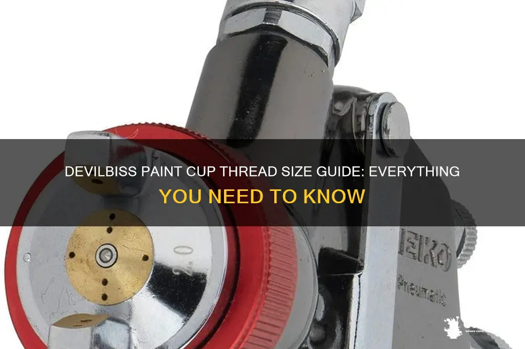 what is thread size for devilbiss paint cup
