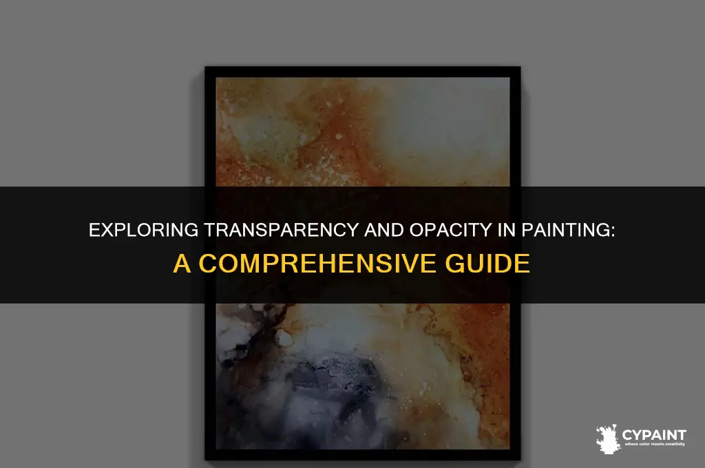 what is transparent and opaque in painting discuss about it