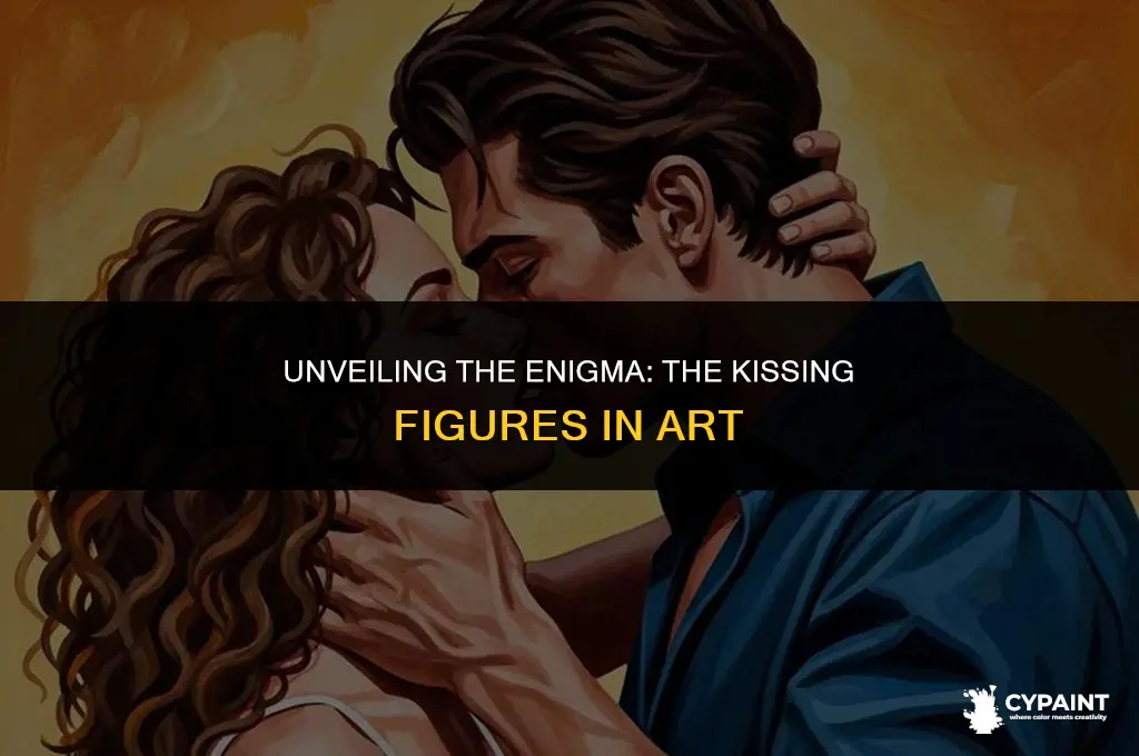 what is unusual about a painting with the fiures kissing