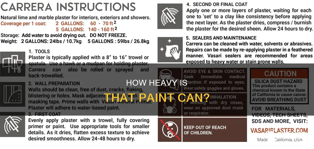 what is weight of a 5lb gallon of paint