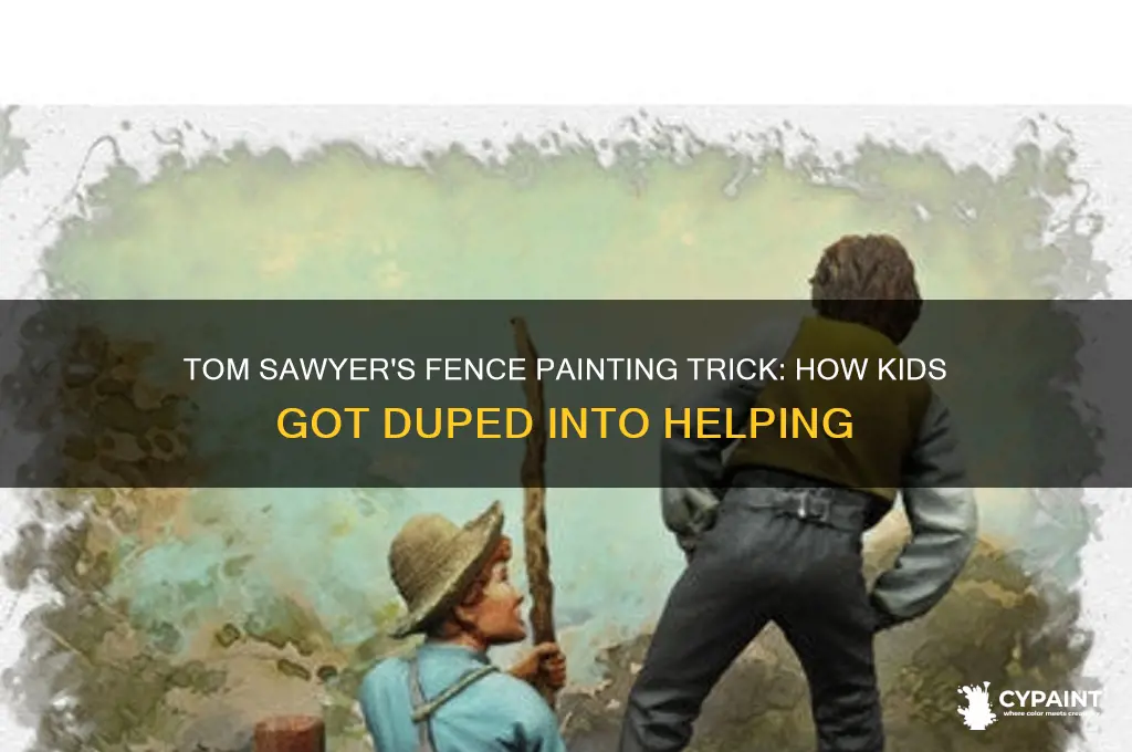 what kids painted the fence for tom sawyer
