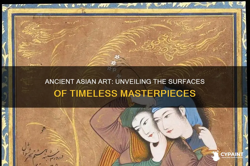 what material was ancient art painted on asia