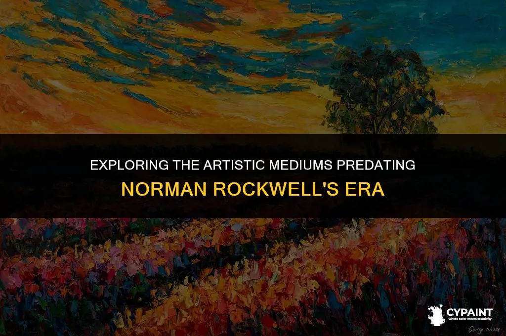 what medium was the painting before the date norman rockwell
