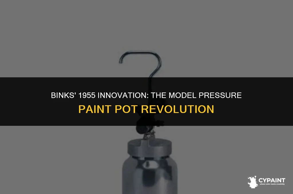 what model pressure paint pot did binks build in 1955