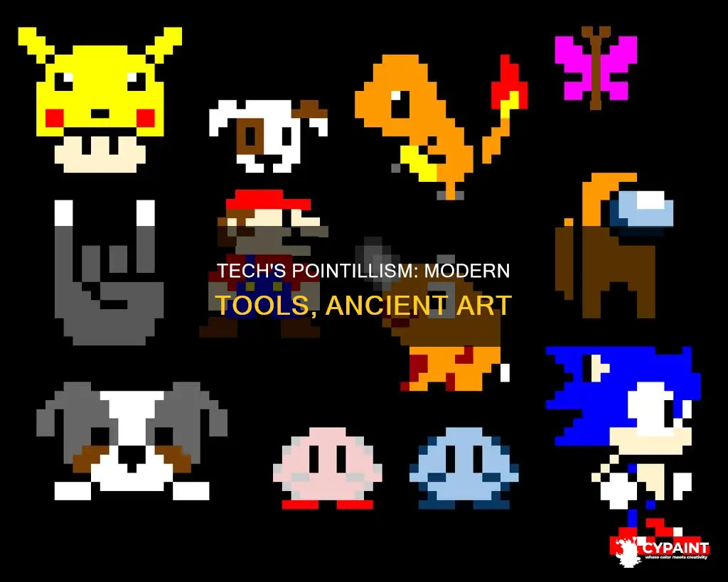 what modern-day technology is similar to pointillism painting