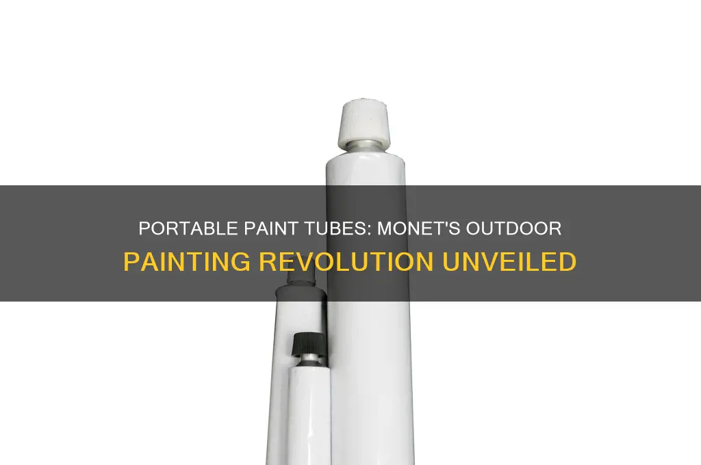 what new invention allowed monet to paint outdoors