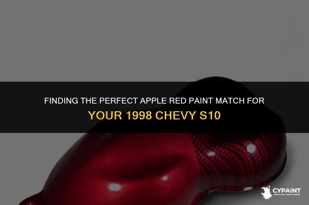 what number is apple red paint for 1998 chevy s10