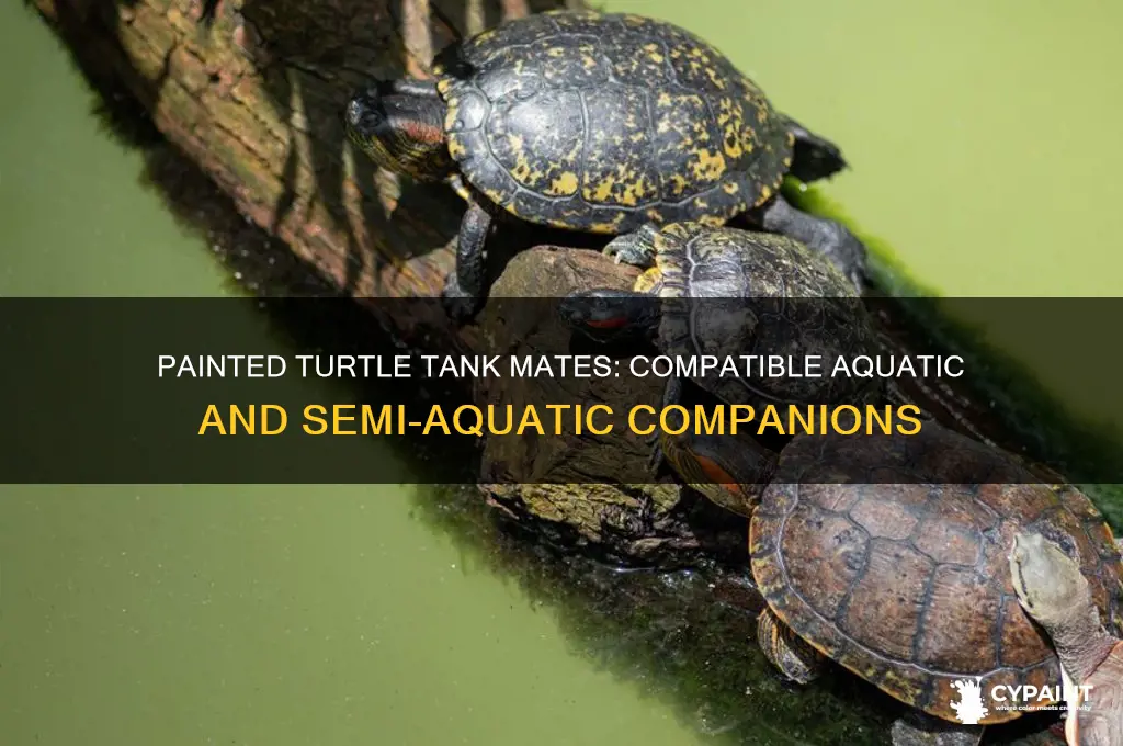 what other animals can live with painted turtles