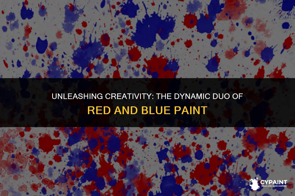 what paint can do red and blue paint