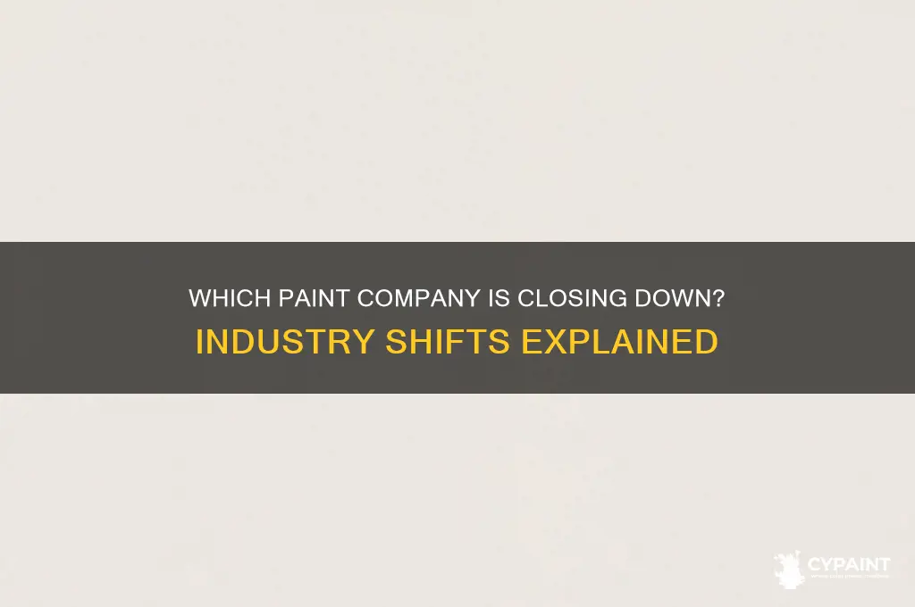 what paint company is going out of business