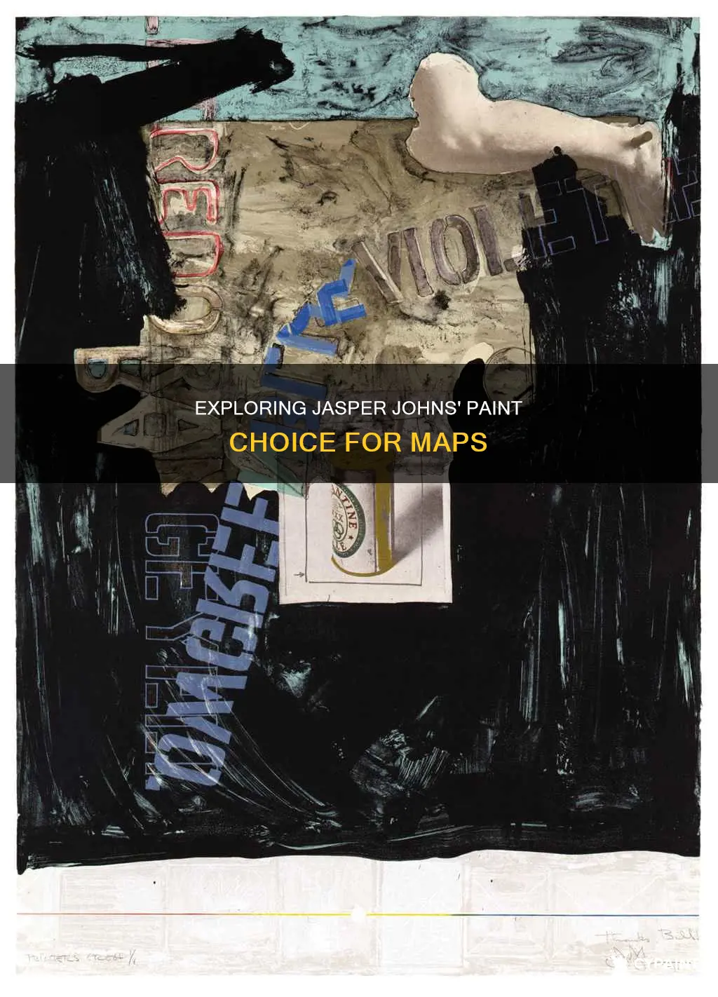 what paint did jasper john yes on maps 2009