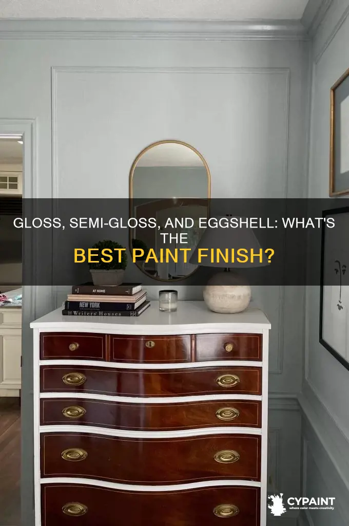 what paint finish is between semi gloss and eggshell