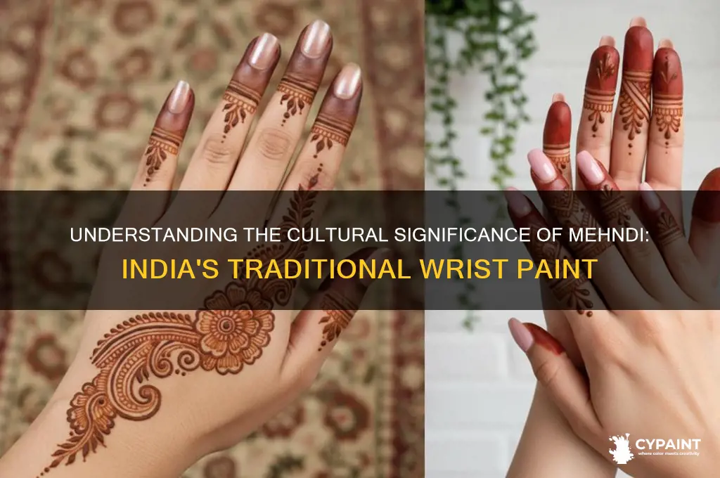 what paint is on the wrist of indians