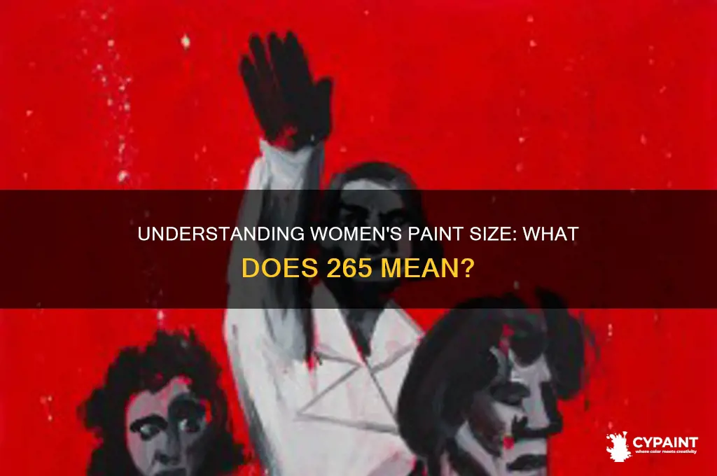 what paint size in women would 265 be