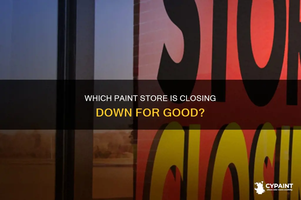 what paint store is going out of business