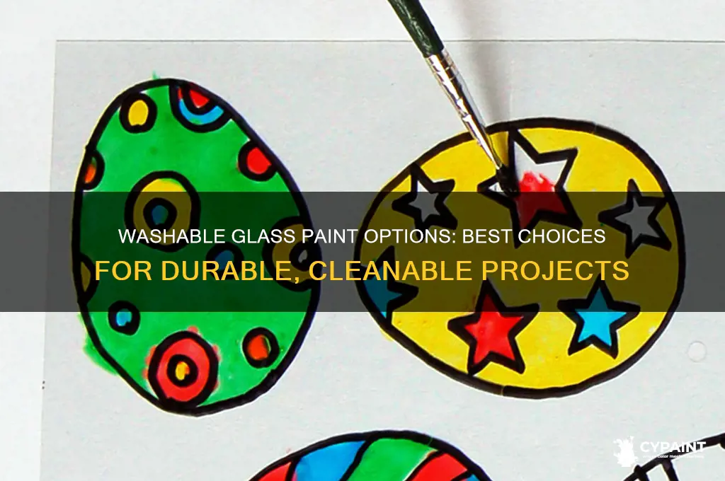 what paint works on glass and is washable