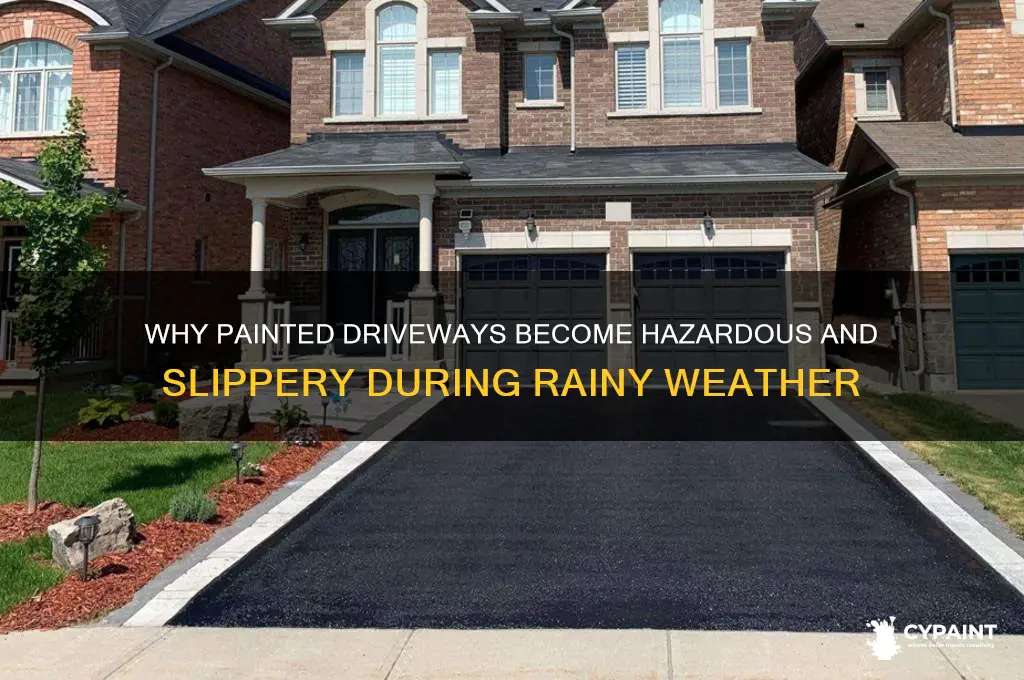 what painted driveways are the worst during rain