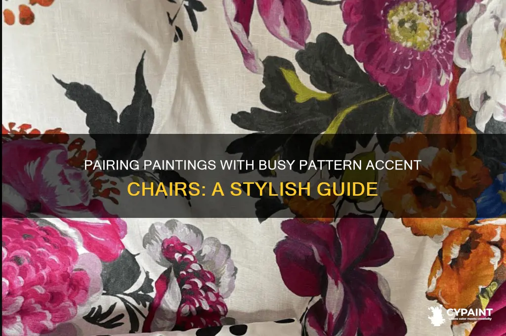 what painting goes with busy pattern accent chairs