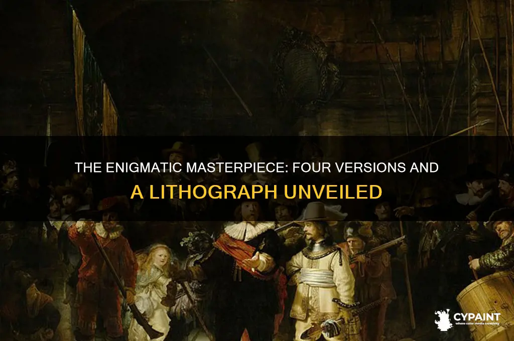 what painting has 4 versions and a lithograph