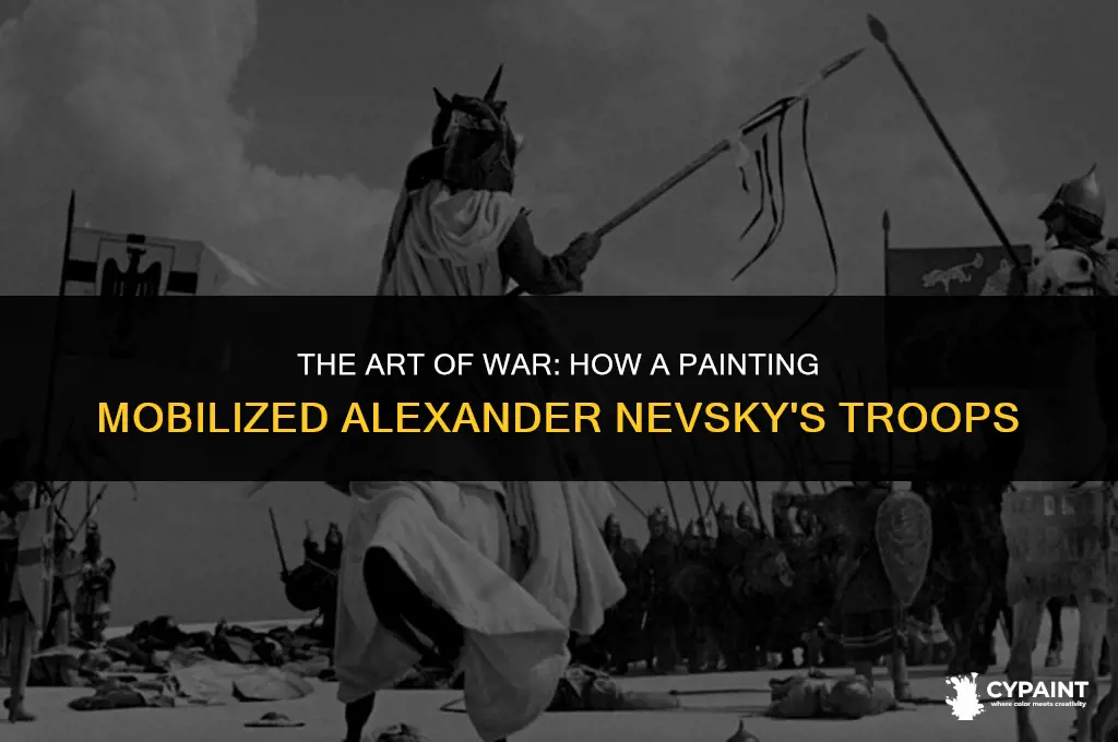 what painting inspired alexander nevsky to round up his troops