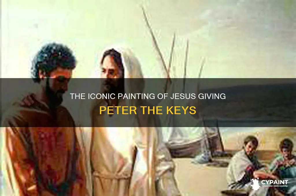 what painting shows jesus handing peter a key