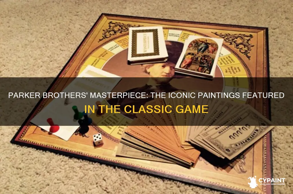 what paintings were in parker bro game masterpiece