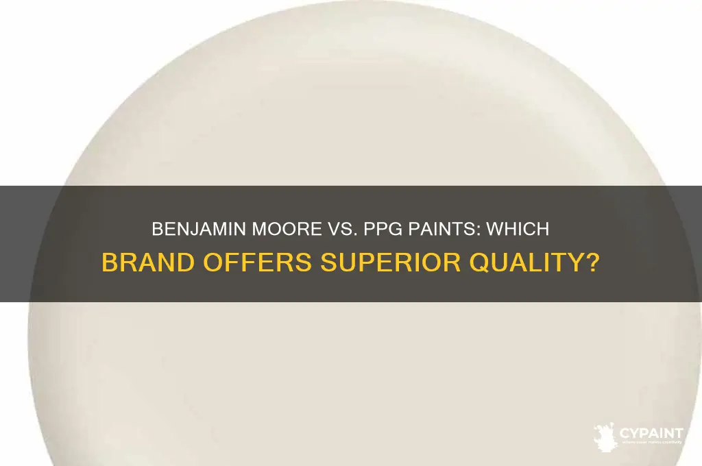what paints are better benjamin moore or ppg