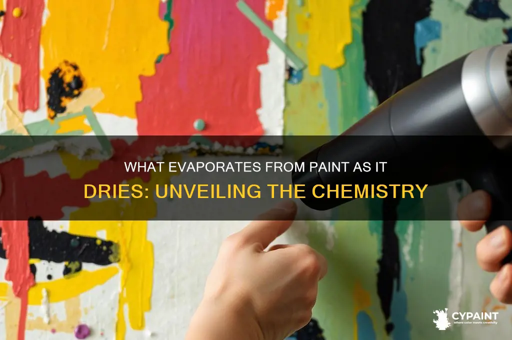what part of paint evaporates when it dries