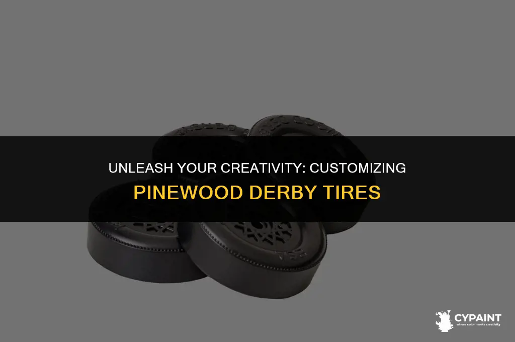 what part of the pinewood derby tire can you paint