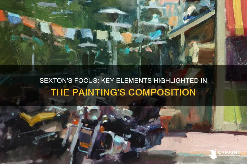 what parts of the painting does sexton emphasize