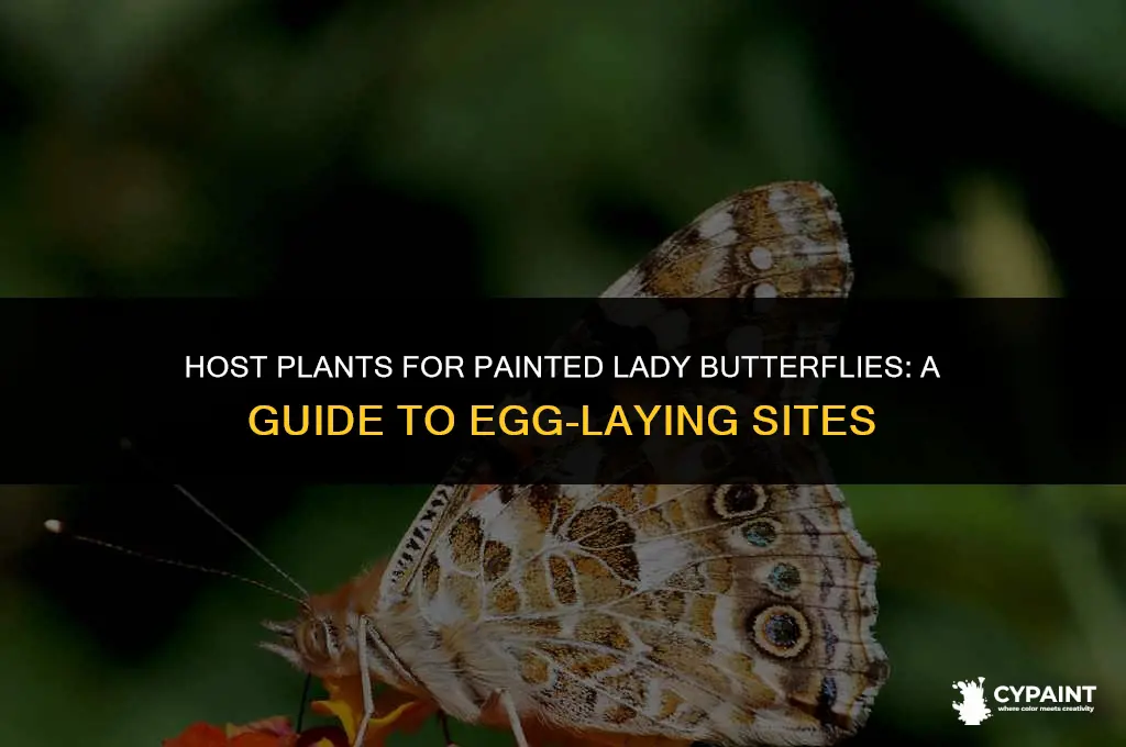 what plants do painted lady butterflies lay their eggs on