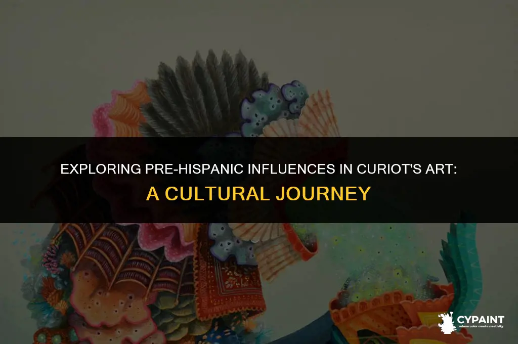 what pre-hispanic culture does curiot base his paintings come from
