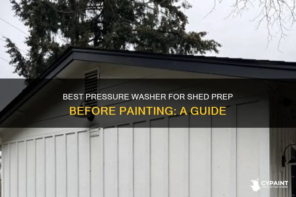 what pressure washer for preparing shed for painting
