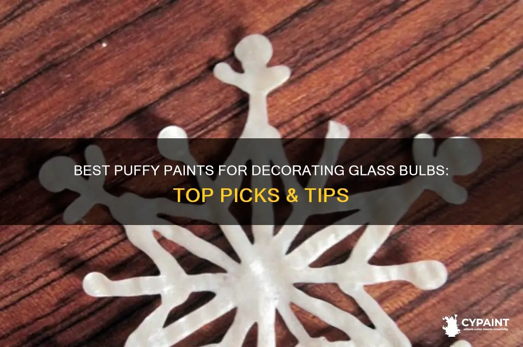 what puffy paint works well on glass bulbs