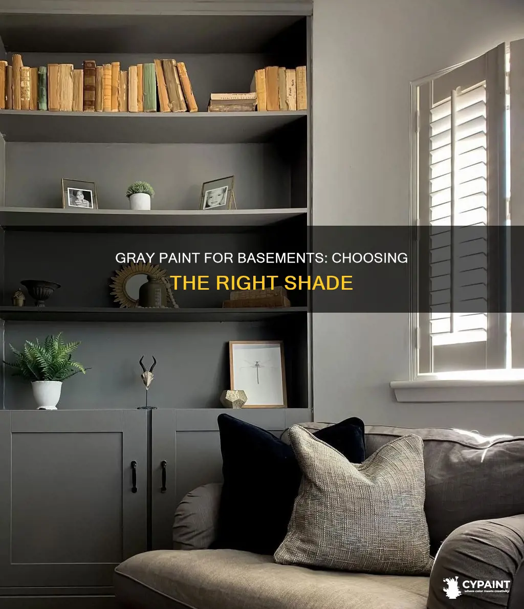 what shade of gray paint for a darker basement