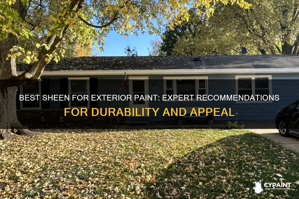 what sheen is most recommended for exterior paint
